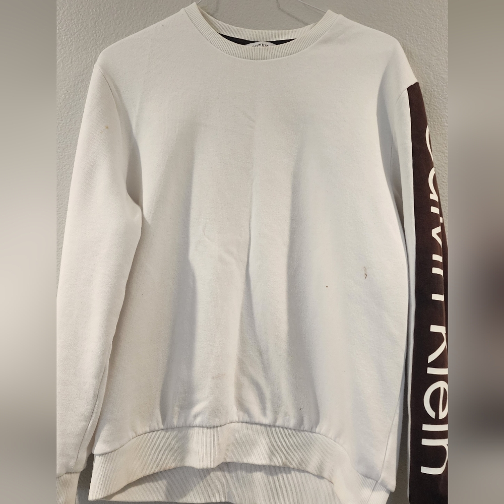 Calvin Klein White Sweater for Men